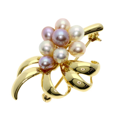 MIKIMOTO   Brooch Freshwater Pearl Pearl K18 Yellow Gold Ladies