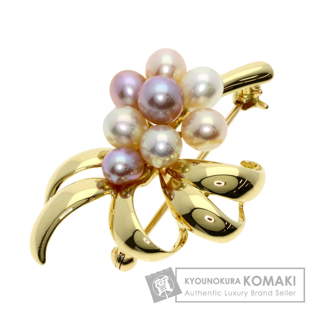 MIKIMOTO   Brooch Freshwater Pearl Pearl K18 Yellow Gold Ladies