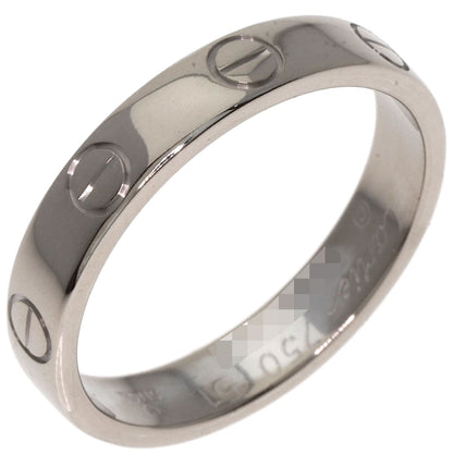 CARTIER Mini love ring #51 Ring K18 White Gold Ladies [Used]