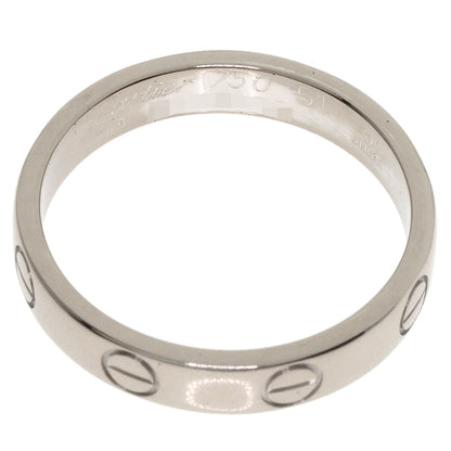 CARTIER Mini love ring #51 Ring K18 White Gold Ladies [Used]