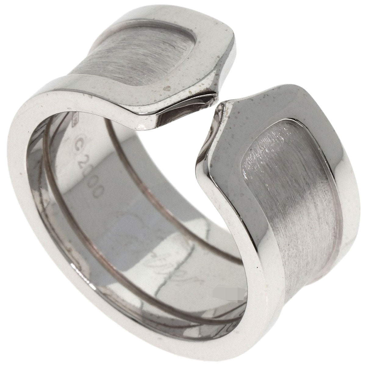 CARTIER   Ring C2 ring LM # 54 K18 White Gold Ladies
