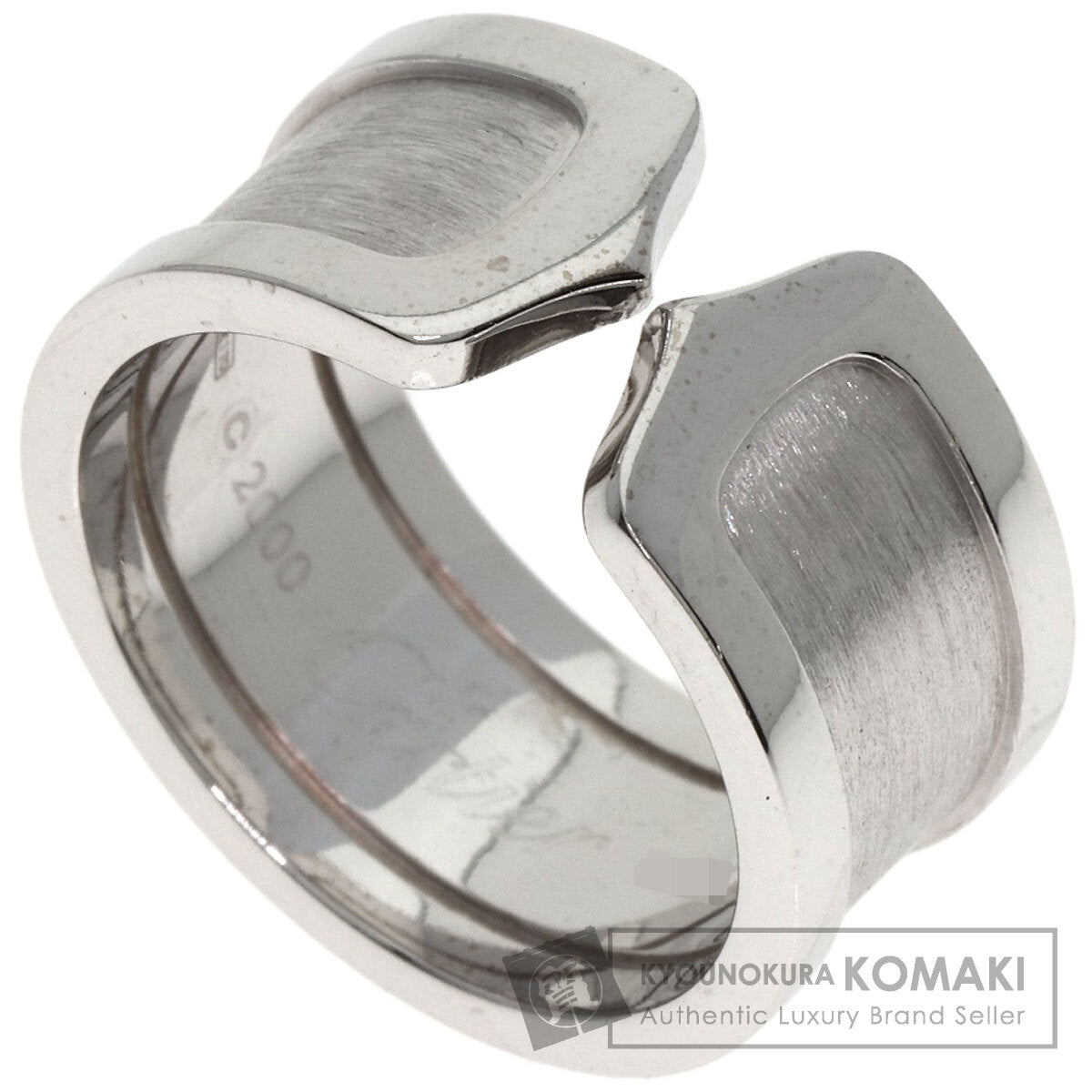 CARTIER   Ring C2 ring LM # 54 K18 White Gold Ladies