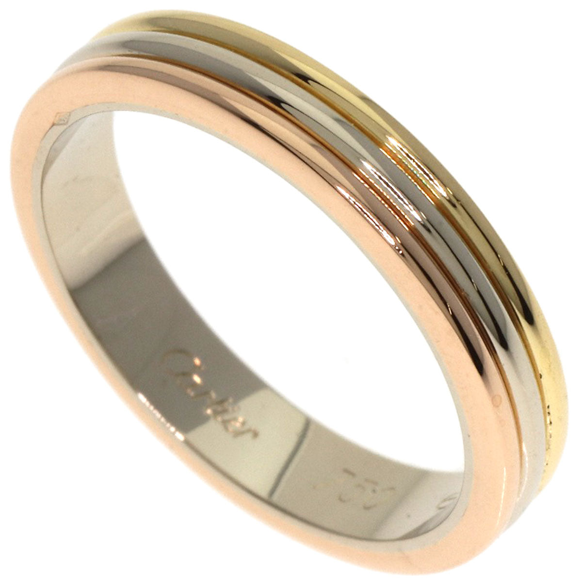 CARTIER Three colors # 54 Ring K18 Yellow Gold K18 White GoldLadies [Used]