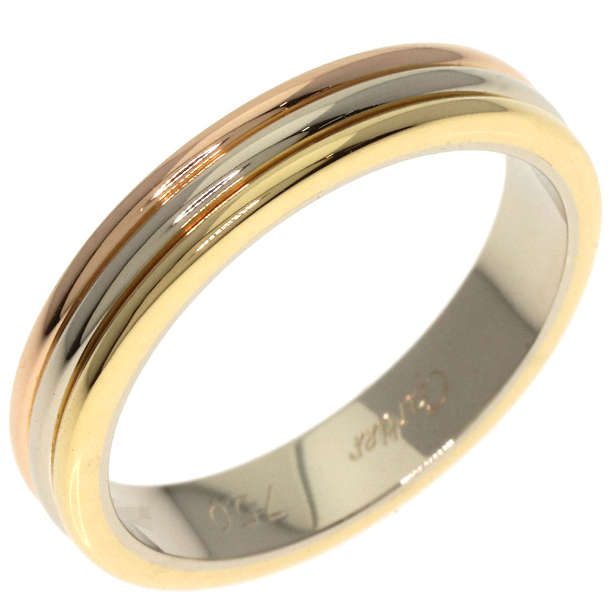 CARTIER Three colors # 54 Ring K18 Yellow Gold K18 White GoldLadies [Used]