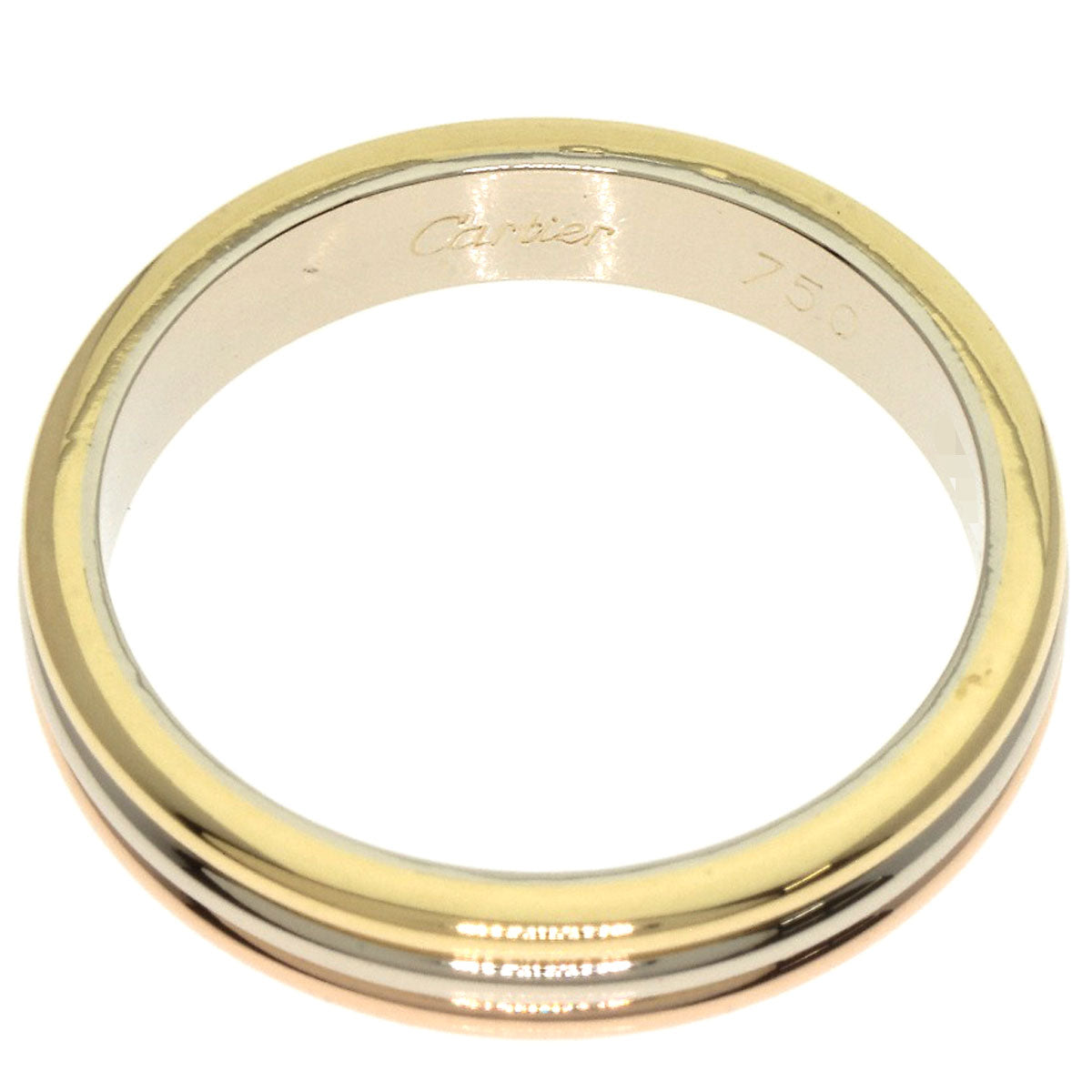 CARTIER Three colors # 54 Ring K18 Yellow Gold K18 White GoldLadies [Used]