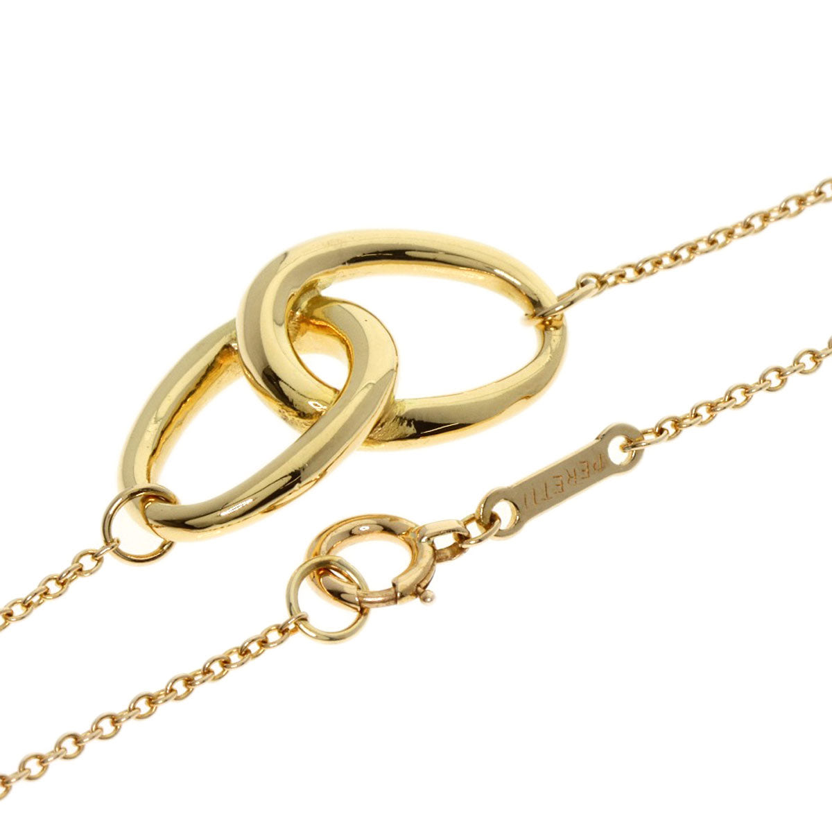 TIFFANY&Co. Double loop Necklace K18 Yellow Gold Ladies [Used]