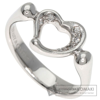 TIFFANY&Co. Open Heart Diamond Ring Platinum PT950 Ladies [Used]