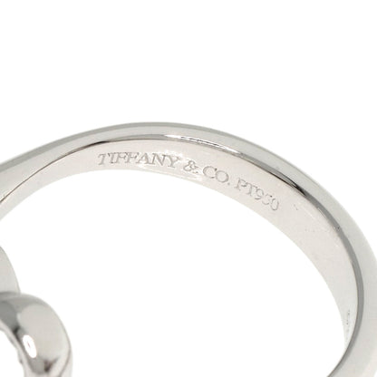 TIFFANY&Co. Open Heart Diamond Ring Platinum PT950 Ladies [Used]
