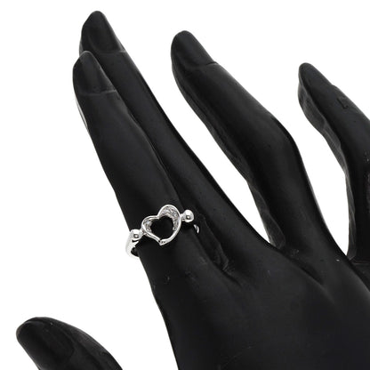 TIFFANY&Co. Open Heart Diamond Ring Platinum PT950 Ladies [Used]