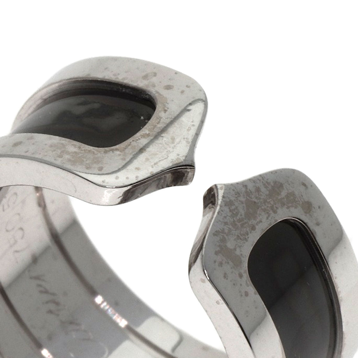 CARTIER   Ring C2 Ring Black Lacquer #51 K18 White Gold Ladies