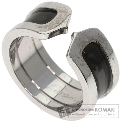 CARTIER   Ring C2 Ring Black Lacquer #51 K18 White Gold Ladies