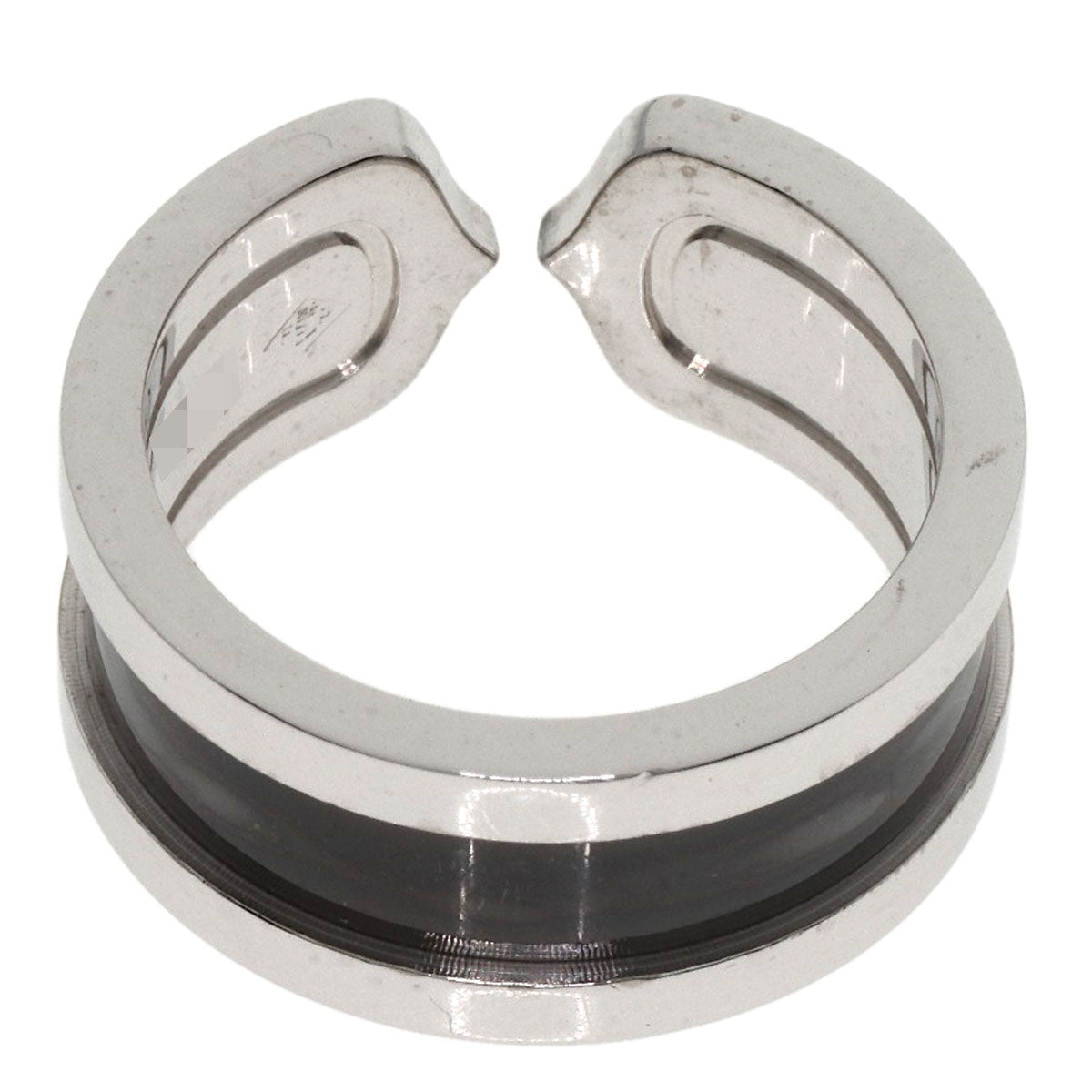 CARTIER   Ring C2 Ring Black Lacquer #51 K18 White Gold Ladies