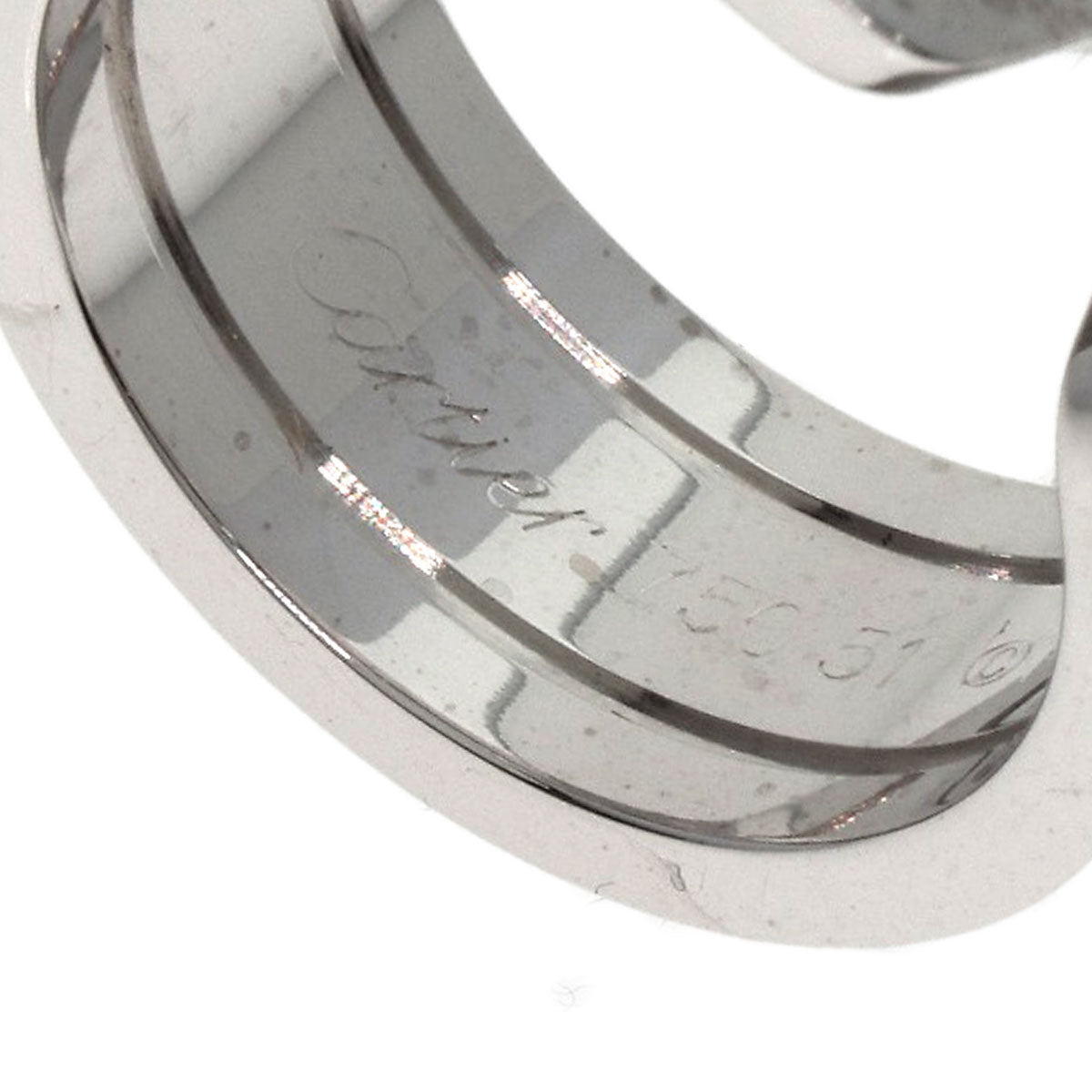 CARTIER   Ring C2 Ring Black Lacquer #51 K18 White Gold Ladies