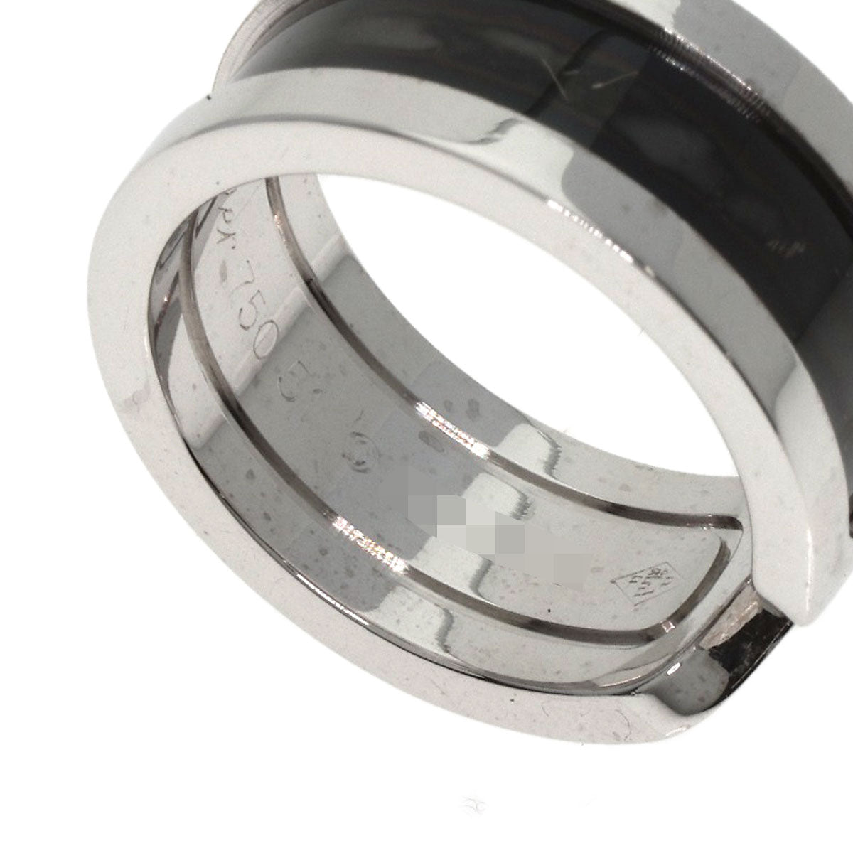 CARTIER   Ring C2 Ring Black Lacquer #51 K18 White Gold Ladies