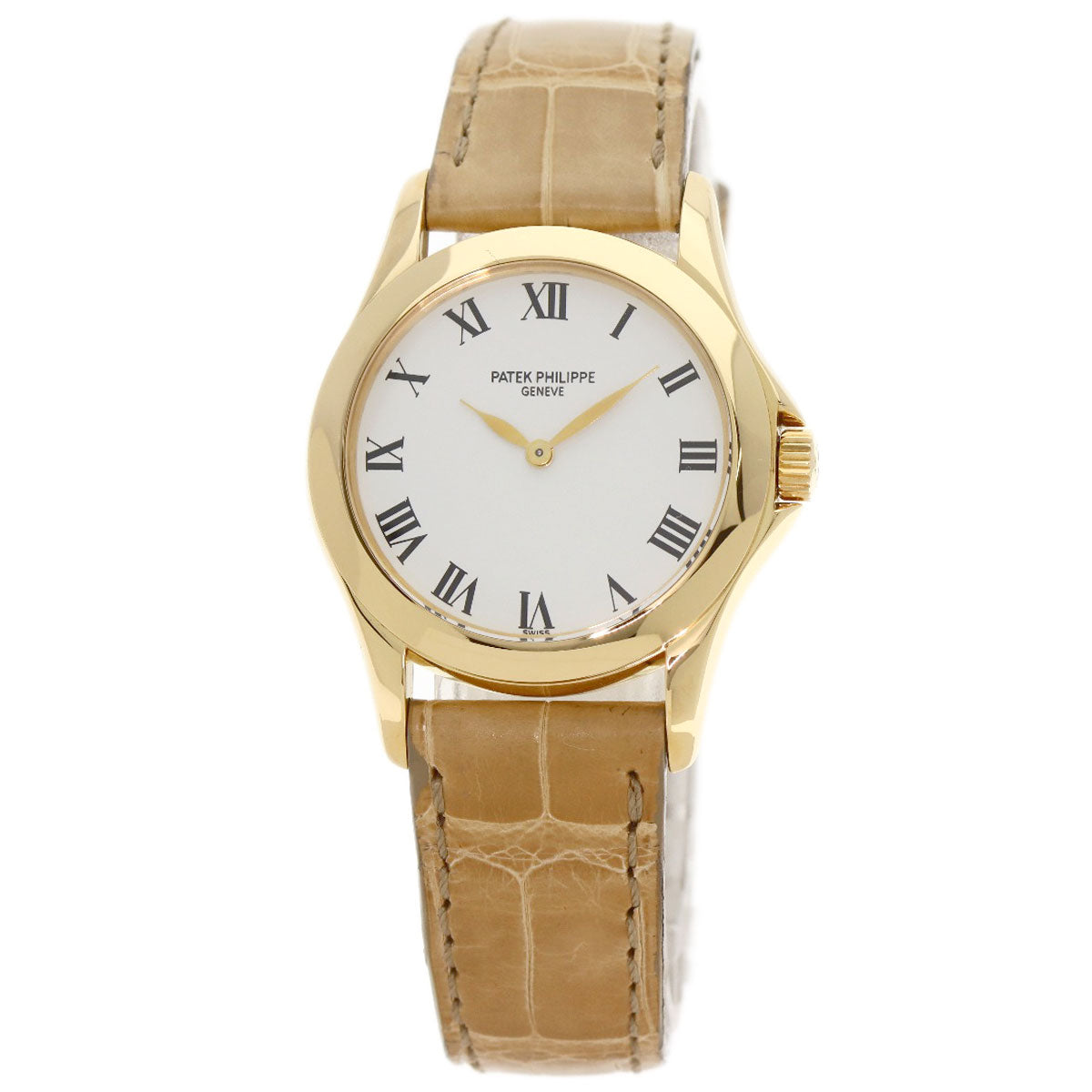 PATEK PHILIPPE Calatrava Watches 4905J-001 K18 Yellow Gold/Leather Ladies