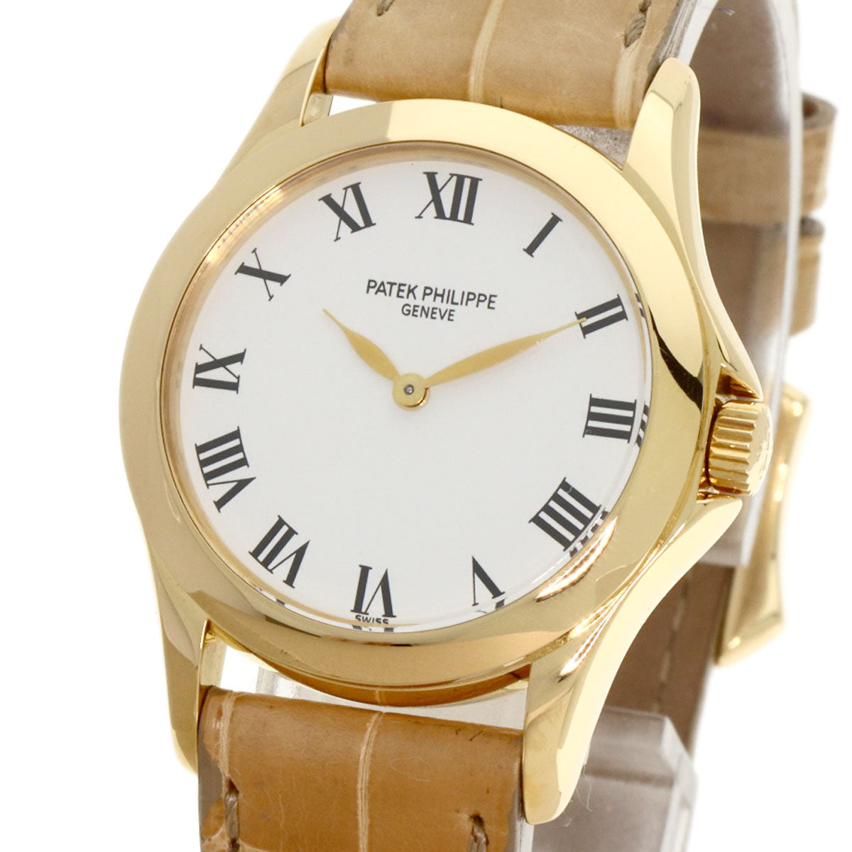 PATEK PHILIPPE Calatrava Watches 4905J-001 K18 Yellow Gold/Leather Ladies