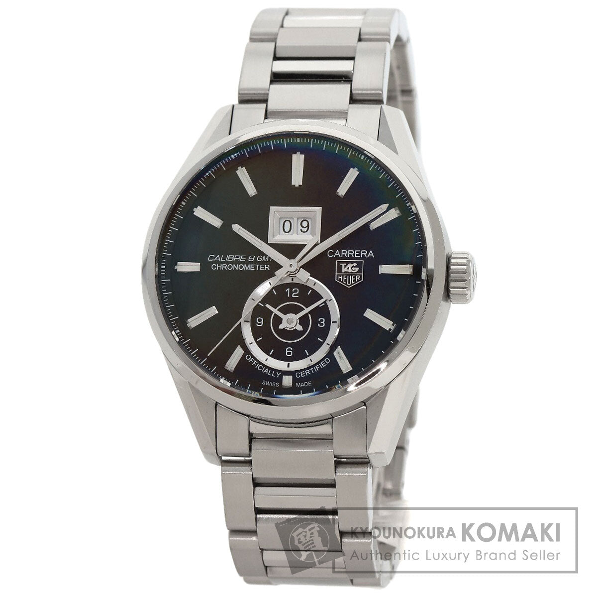 TAG HEUER Carrera Grand Date GMT Watches WAR5010 Stainless Steel/Stainless Steel mens