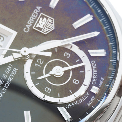 TAG HEUER Carrera Grand Date GMT Watches WAR5010 Stainless Steel/Stainless Steel mens