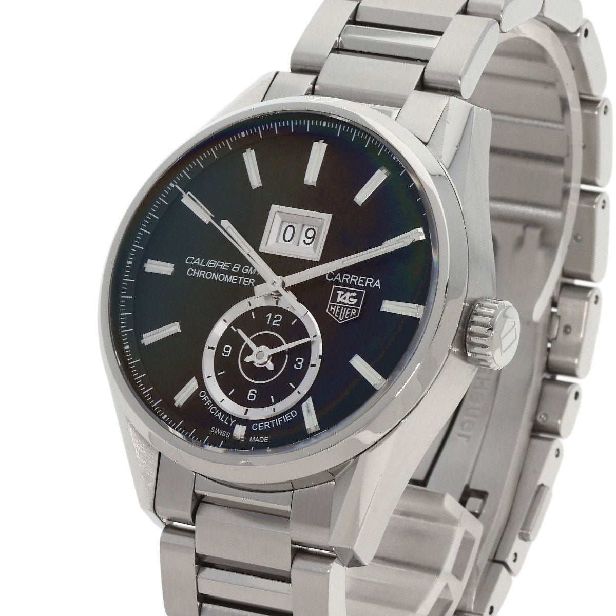 TAG HEUER Carrera Grand Date GMT Watches WAR5010 Stainless Steel/Stainless Steel mens