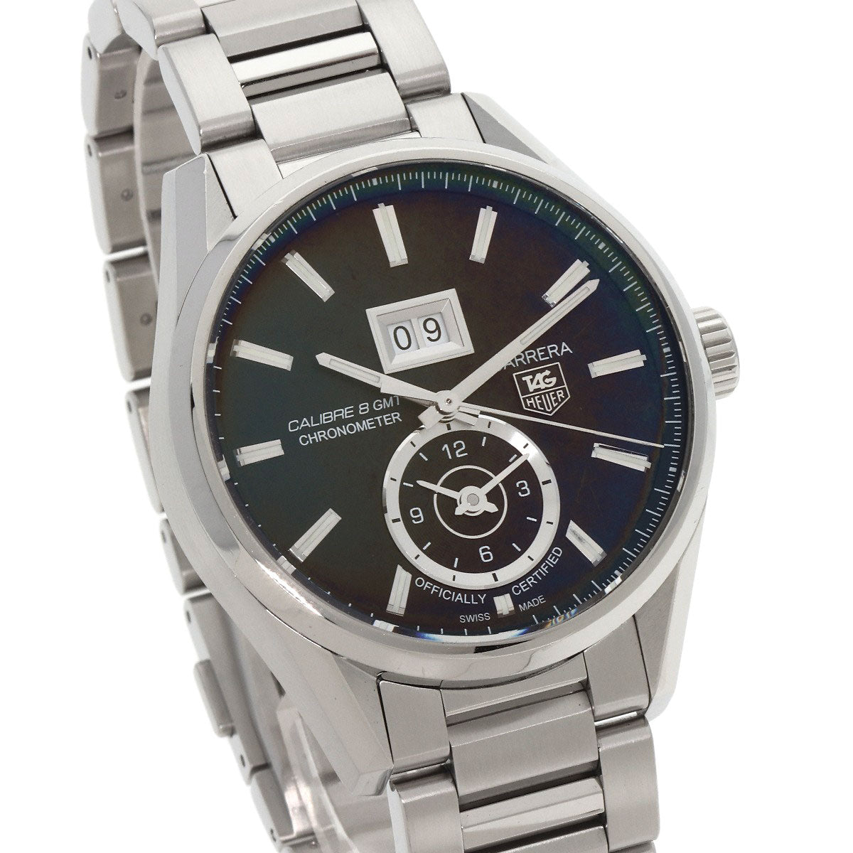 TAG HEUER Carrera Grand Date GMT Watches WAR5010 Stainless Steel/Stainless Steel mens