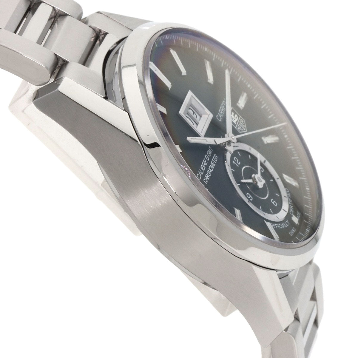 TAG HEUER Carrera Grand Date GMT Watches WAR5010 Stainless Steel/Stainless Steel mens