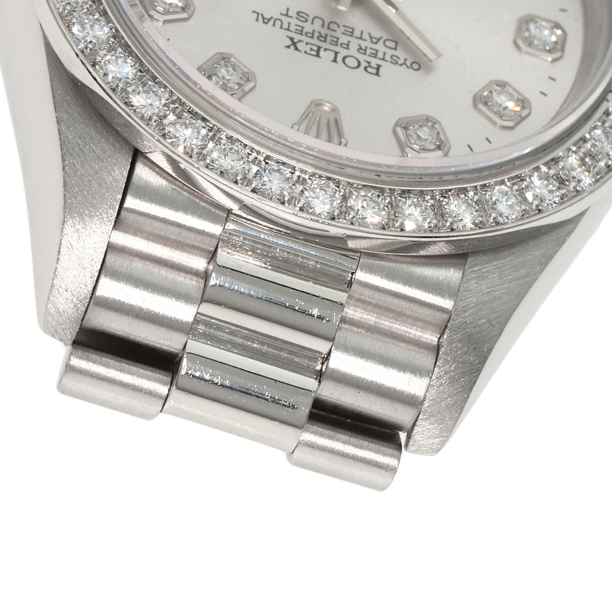 ROLEX Datejust Bezel 10P Diamond Watches 69136G Platinum/PT Ladies