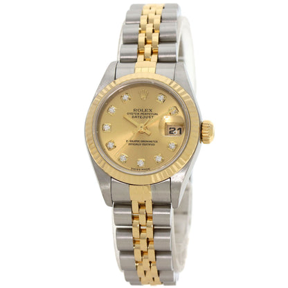 ROLEX DATEJUST 10P Diamond Watches 79173G Stainless Steel/SSxK18YG Ladies