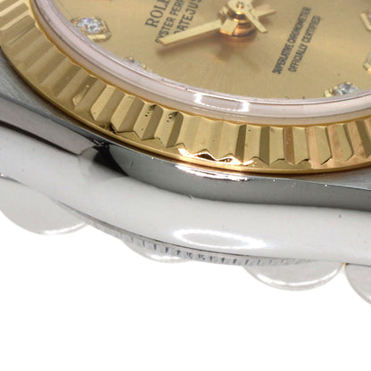 ROLEX DATEJUST 10P Diamond Watches 79173G Stainless Steel/SSxK18YG Ladies