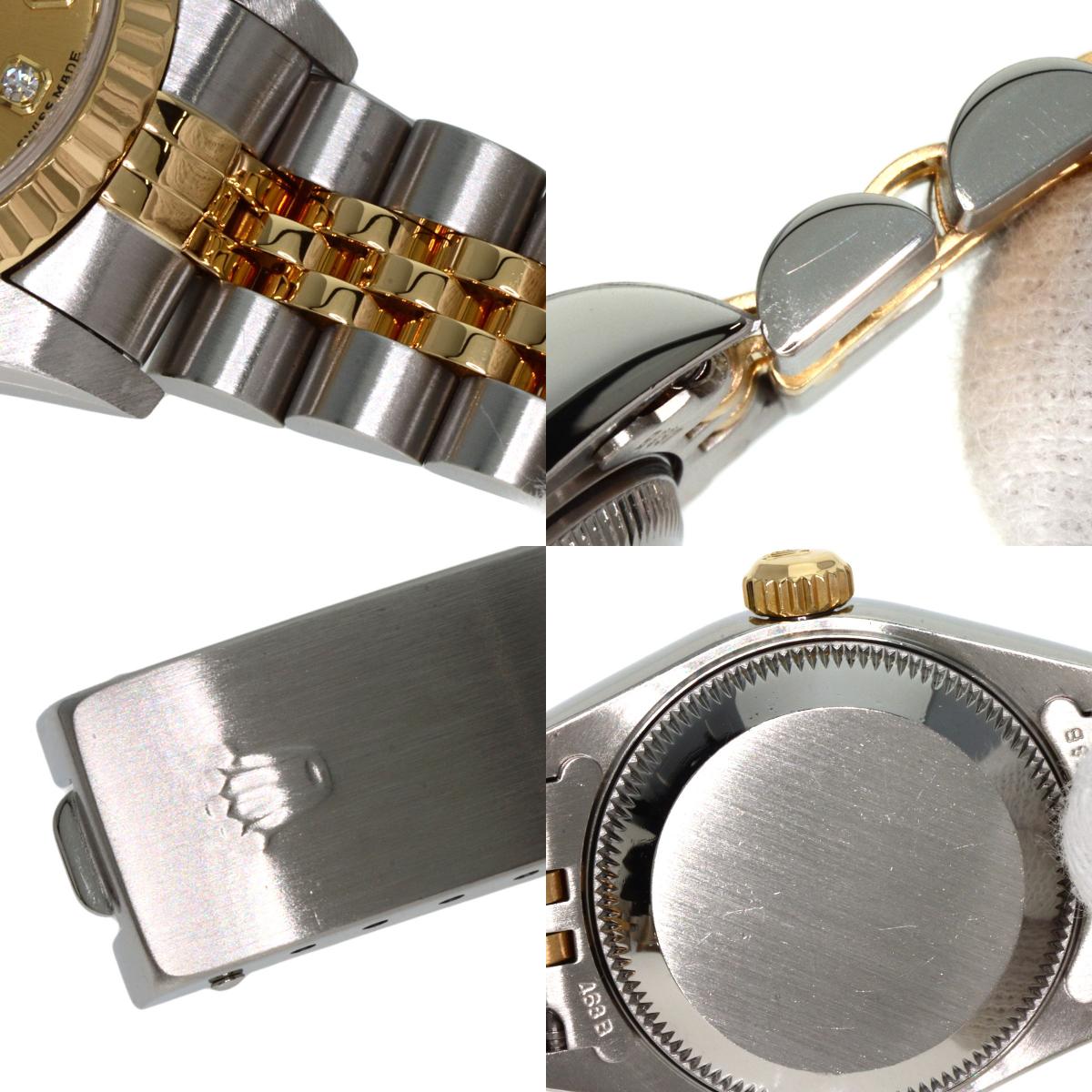 ROLEX DATEJUST 10P Diamond Watches 79173G Stainless Steel/SSxK18YG Ladies