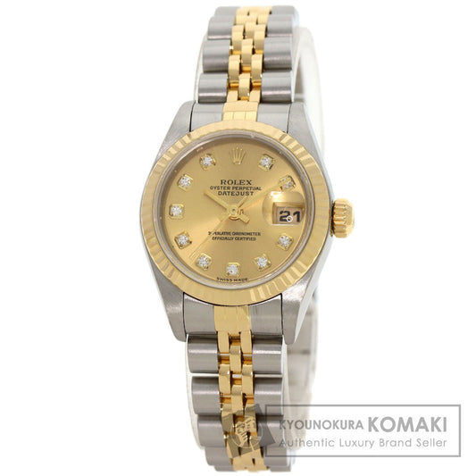 ROLEX DATEJUST 10P Diamond Watches 79173G Stainless Steel/SSxK18YG Ladies