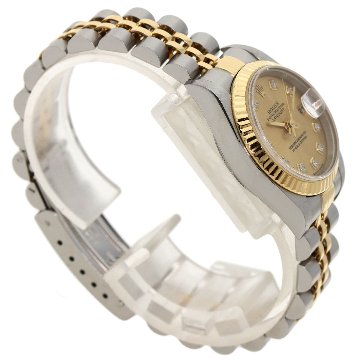 ROLEX DATEJUST 10P Diamond Watches 79173G Stainless Steel/SSxK18YG Ladies