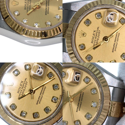 ROLEX DATEJUST 10P Diamond Watches 79173G Stainless Steel/SSxK18YG Ladies