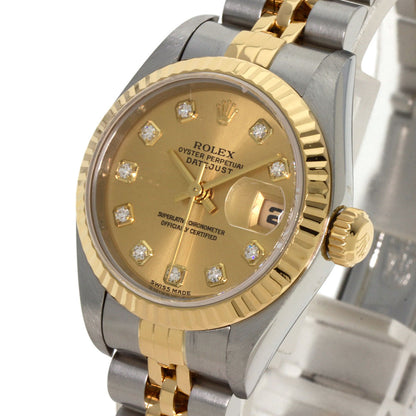 ROLEX DATEJUST 10P Diamond Watches 79173G Stainless Steel/SSxK18YG Ladies