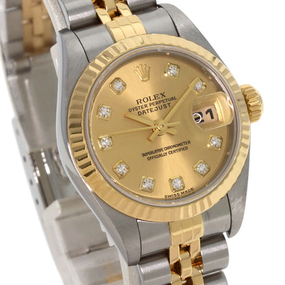 ROLEX DATEJUST 10P Diamond Watches 79173G Stainless Steel/SSxK18YG Ladies