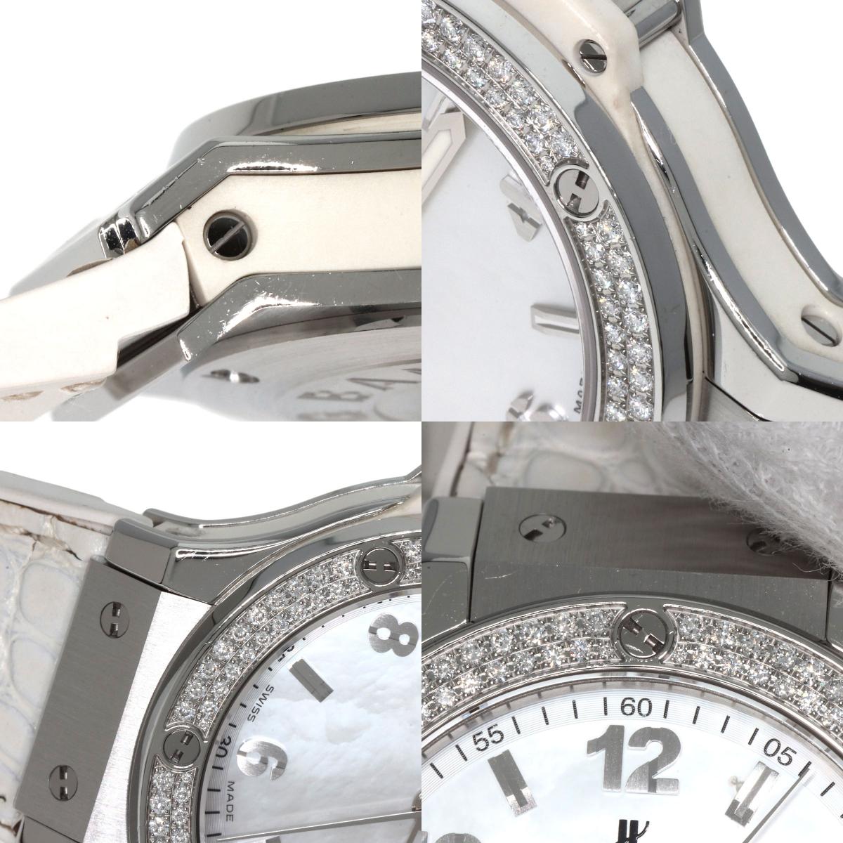HUBLOT Big Bang All White Mother of Pearl Watches 361.SE.6010.RW.1104 Stainless Steel/Rubber x leather Ladies