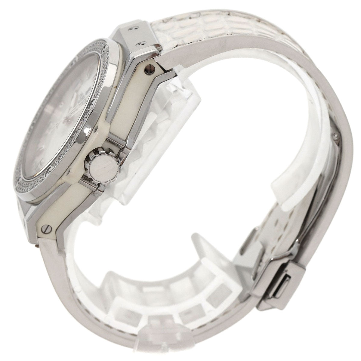 HUBLOT Big Bang All White Mother of Pearl Watches 361.SE.6010.RW.1104 Stainless Steel/Rubber x leather Ladies