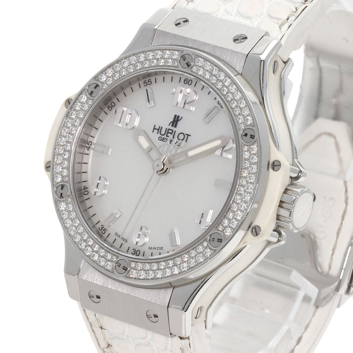 HUBLOT Big Bang All White Mother of Pearl Watches 361.SE.6010.RW.1104 Stainless Steel/Rubber x leather Ladies