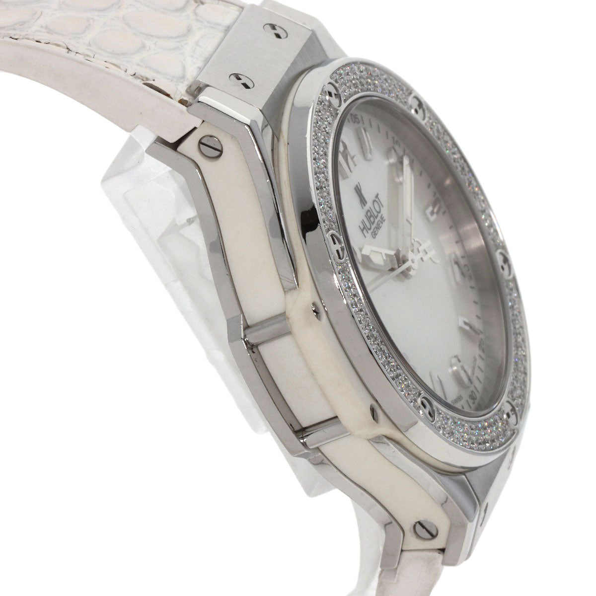 HUBLOT Big Bang All White Mother of Pearl Watches 361.SE.6010.RW.1104 Stainless Steel/Rubber x leather Ladies