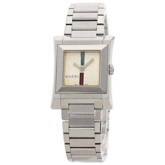 GUCCI Square face Watches 111L Stainless Steel/Stainless Steel Ladies