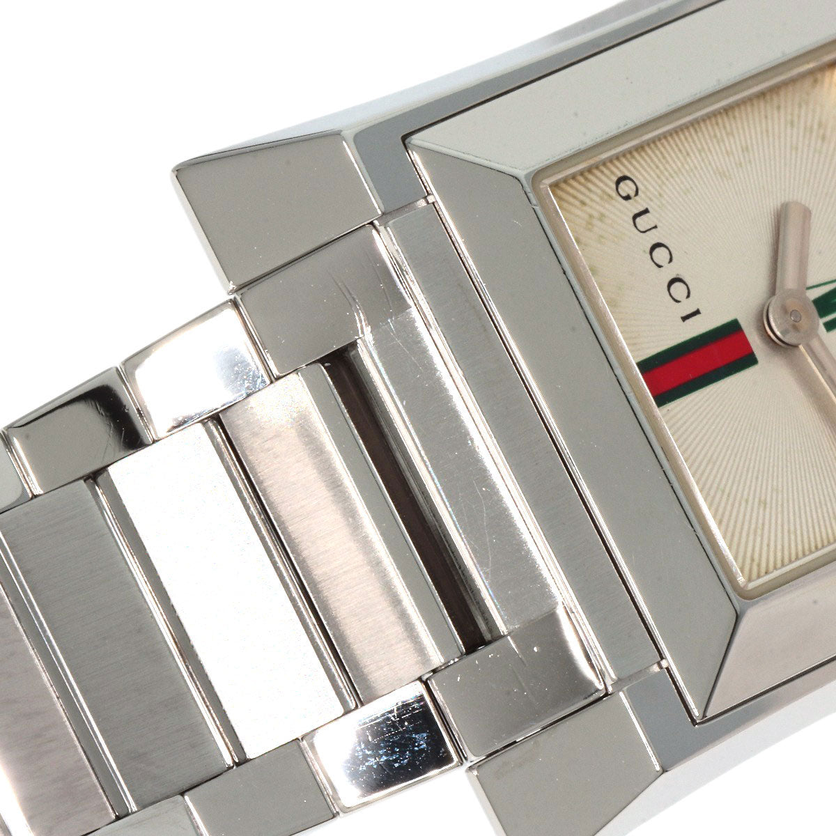 GUCCI Square face Watches 111L Stainless Steel/Stainless Steel Ladies