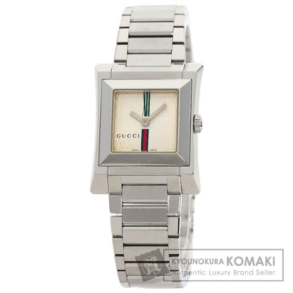 GUCCI Square face Watches 111L Stainless Steel/Stainless Steel Ladies