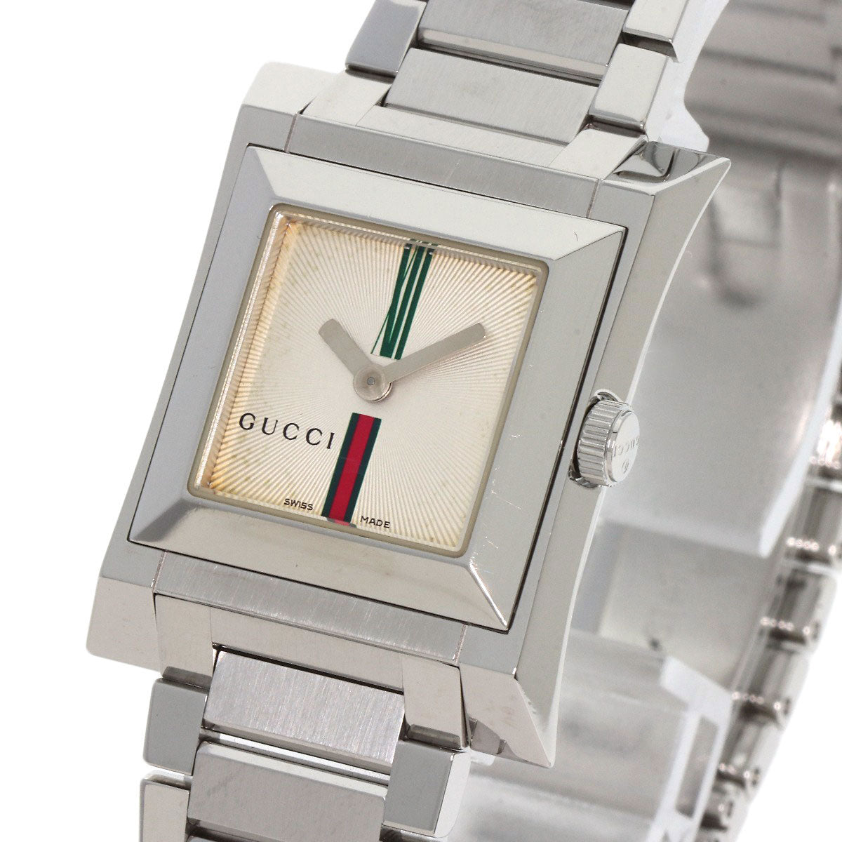 GUCCI Square face Watches 111L Stainless Steel/Stainless Steel Ladies