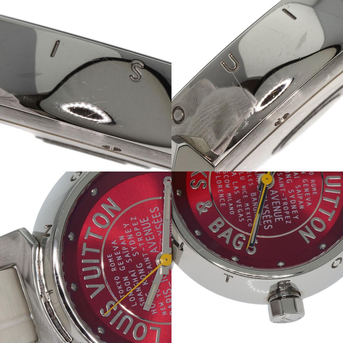 LOUIS VUITTON Tambour TRUNKS&BAGS Watches Q121N Stainless Steel/Leather Ladies
