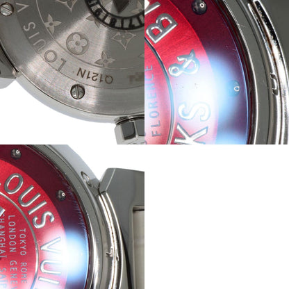 LOUIS VUITTON Tambour TRUNKS&BAGS Watches Q121N Stainless Steel/Leather Ladies