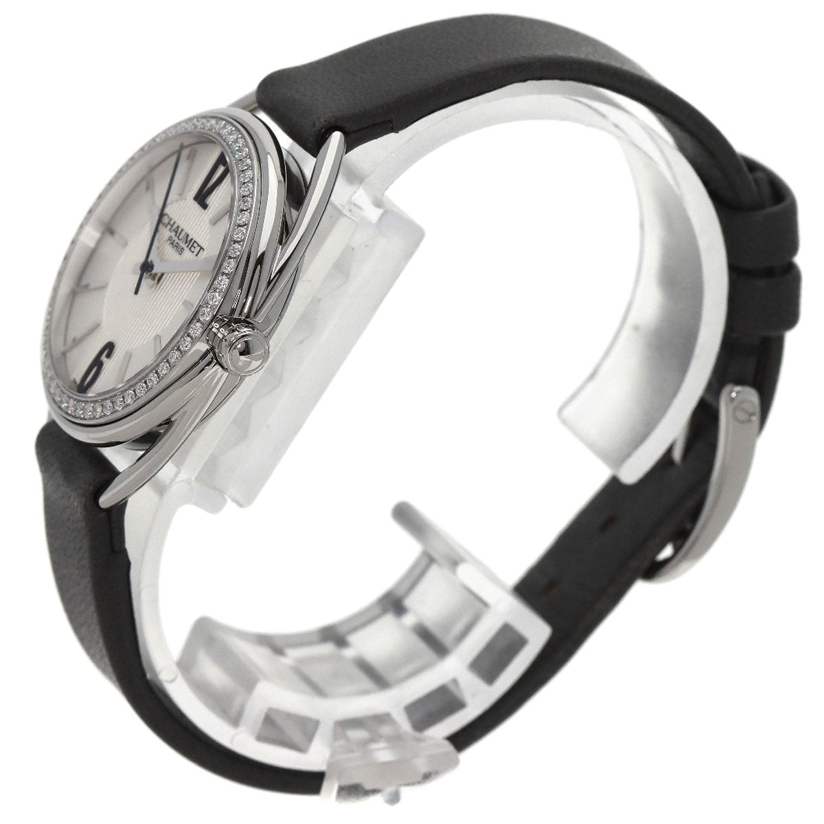 Chaumet Lian Diamond Bezel Watches W23211-01A Stainless Steel/Leather Ladies