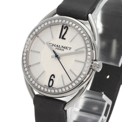 Chaumet Lian Diamond Bezel Watches W23211-01A Stainless Steel/Leather Ladies
