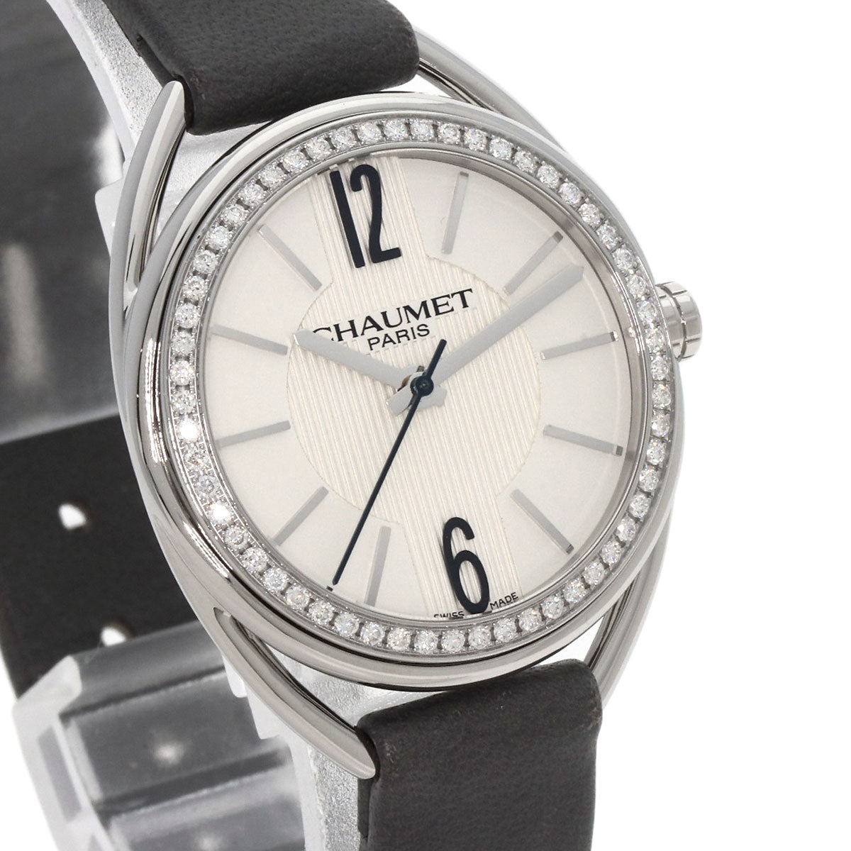 Chaumet Lian Diamond Bezel Watches W23211-01A Stainless Steel/Leather Ladies