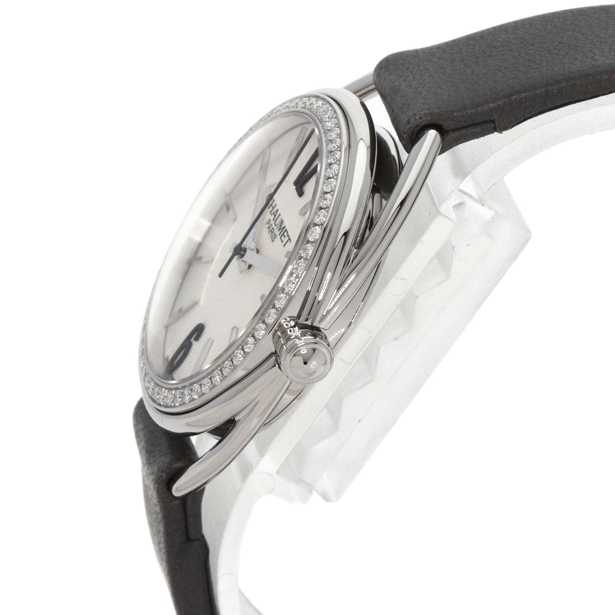 Chaumet Lian Diamond Bezel Watches W23211-01A Stainless Steel/Leather Ladies