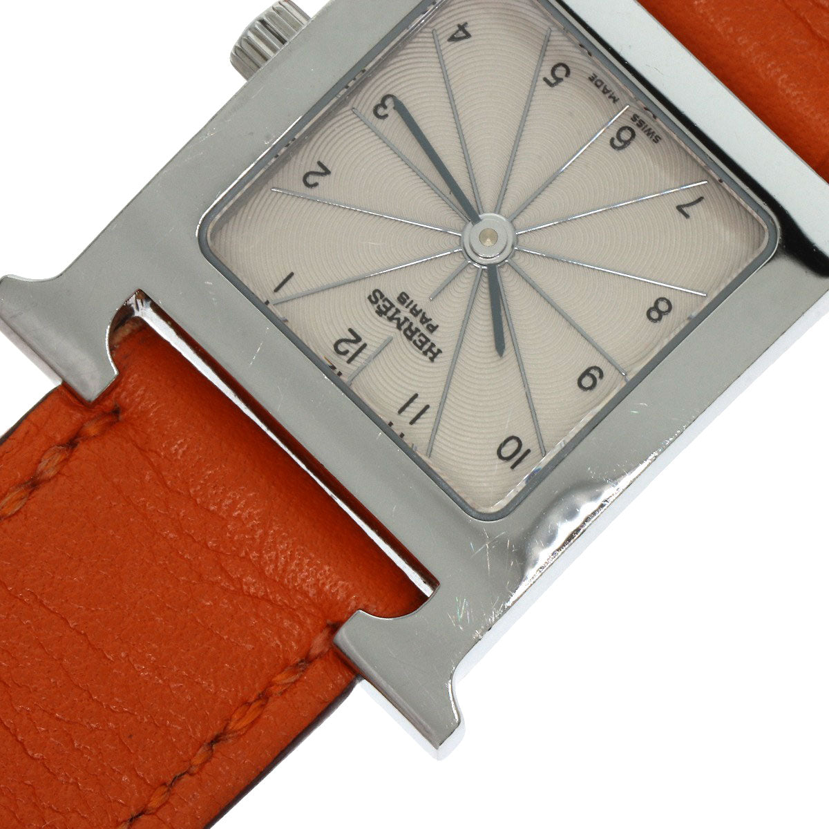 HERMES H watch Deburuturu Watches HH1.210 Stainless Steel/Leather Ladies