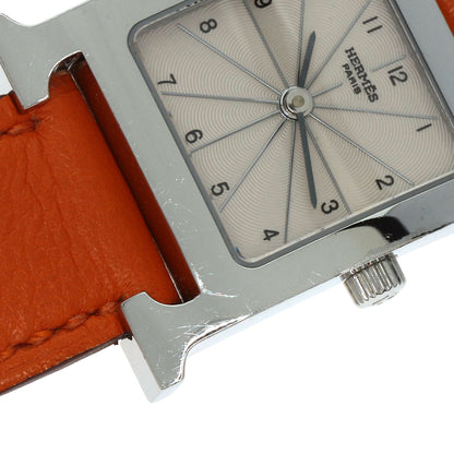 HERMES H watch Deburuturu Watches HH1.210 Stainless Steel/Leather Ladies